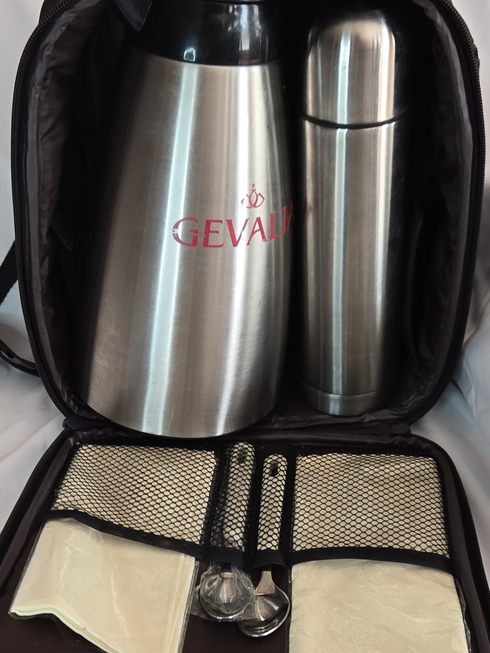 Gevalia Stainless Steel Toiletry & Travel Accessory Bag in Silver and Black
